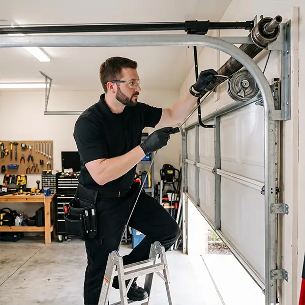 Garage Door Kemah technician performing emergency garage door repair in Kemah Texas
